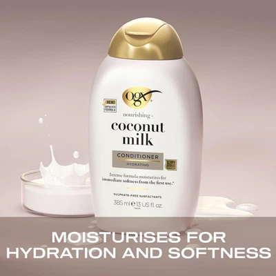 OGX Coconut Milk Conditioner 385ml for Nourished, Healthy Hair