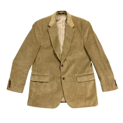 Vintage Ralph By Ralph Lauren Blazer Mens 44 Tall Toffee Beige Corduroy Cotton - Image 1 of 4