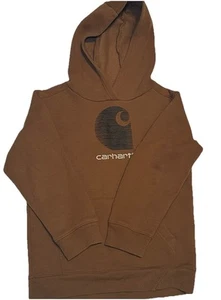 Carhartt Brown Hoodie Size 7 Boys/girls - Picture 1 of 3