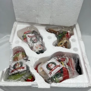 Mr. Christmas Light Up Nostalgic Ceramic Ornaments Set of 4 New Open Box - Picture 1 of 13