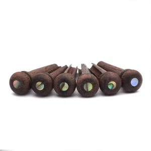 30mm Length Rosewood Guitar Bridge Pins Nails String With Green Pearl Shell Dot - Picture 1 of 6