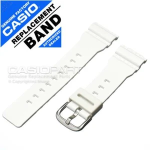 GENUINE CASIO White Rubber Watch Band Strap for Baby-G BA-110 BA-120 BA-130 - Picture 1 of 2