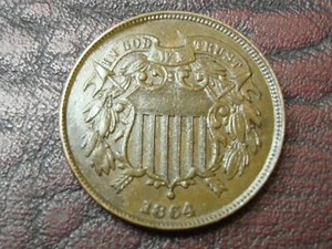 1864 TWO CENT PC -  TOP NOTCH BEAUTY -ESTATE FIND - Picture 1 of 7