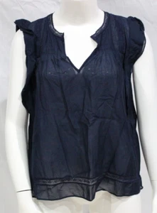 Sheer Lucky Brand Sleeveless Shirt - Blue - 2 Extra Large - Picture 1 of 8