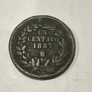 Mexico 1887 Mo - 1 Un Centavo 2nd Republic - Picture 1 of 2