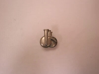 Laboratory Beaker STERLING SILVER Vintage NOOTER Tie Tack Lapel Pin glass v107 - Image 1 of 4