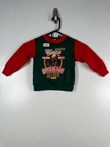 Vtg Trend Basics Toddler Boys Stone Bay Outdoors Gear Sweatshirt Green Red Sz 3T - Picture 1 of 13