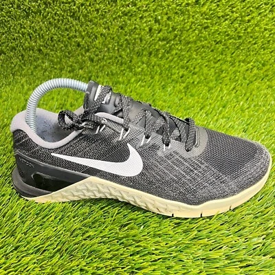 Nike Metcon 3 Mujer Talla 7.5 Negro Blanco Gris Caminar Correr Zapatos Tenis Foto 1 de 4