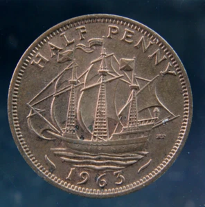 Great Britain, Half Penny, 1963 bronze coin - Picture 1 of 2