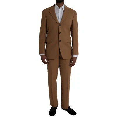 Traje PRADA Marrón Cachemira 2 Piezas Sencillo Pecho Hombres EU54/US44/XL 15000 USD Foto 1 de 4