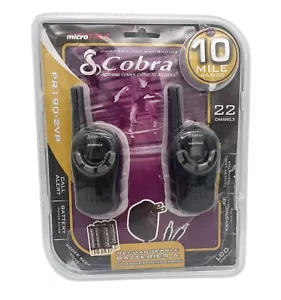 Dos Walkie Talkies Cobra MicroTalk de Mano de 2 Vías/con Cable Cargador ¡CAÑA 12 Millas! - Imagen 1 de 7