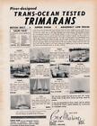 Magazine Ad - 1966 - Cox Marine Trimarans - Suffolk, England