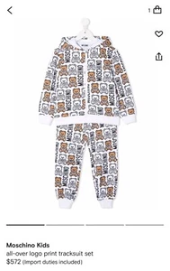 Moschino Bears All-over Print Sweatsuit Children’s Size 5 - Picture 1 of 9