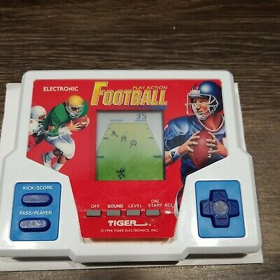 Vntg. 1994 Tiger Play Action Electronic Football Handheld Game Tested & Works