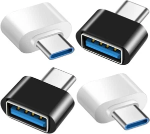 Pack de 4 Adaptateur USB C vers USB, Adaptateur USB Femelle vers USB C Mâle OTG, USB C - Photo 1/8