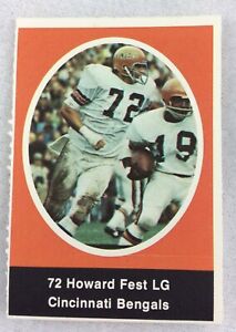 NFL 1972 Sunoco Football Stamp-Cincinnati Bengals-Howard Fest (Texas)