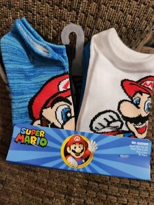 Nintendo Super Mario No Show Socks 10 Pairs Socks Size 6 To 8 1/2 - Picture 1 of 6