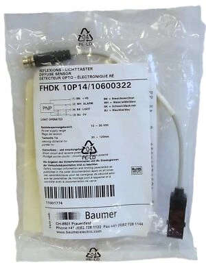 Baumer Electric FHDK 10P14/10600322 Photoelectric Sensor - Image 1 of 3