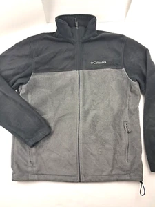 Men's Columbia Jacket Full Zip Long Sleeve Outdoor 2Tone Gray Fleece Size Large - Picture 1 of 10