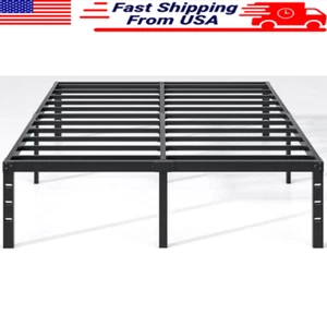 Metal Bed Frame Sturdy Queen Platform Bed Heavy Duty Storage Space Under Bed New - Picture 1 of 4