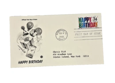 Happy Birthday Stamp / FDC First Day Issue Envelopes - Image 1 of 2