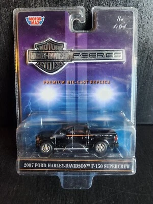 MOTORMAX 1:64 ЛИТОЙ 2007 HARLEY DAVIDSON FORD F-150 СУПЕРЭКИПАЖ ГРУЗОВИК РЕДКИЙ НОВЫЙ НЕРАСПАКОВАННЫЙ!! - Изображение 1 из 4
