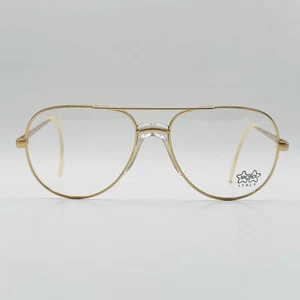 Luxottica eyeglasses Men Ladies Oval Gold Flyer Sports Mod. 158 R Vintage 80s N. - Picture 1 of 10