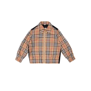 (Kids) Burberry Cotton Vintage Check Harrington Jacket Archive Beige - Picture 1 of 2