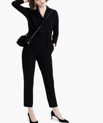 J. Mono para mujer Crew 365 giroscopio imitación envoltura negro traje talla 4P fiesta oficina Foto 1 de 4