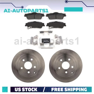 Rotores de freno trasero + kit de herrajes de pastillas de freno para Pontiac G8 2008-2009 Foto 1 de 3