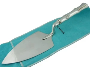 RARE solid Sterling Silver Tiffany & Co 10 5/8" Trowel Pie Server Bamboo ~NoMono - Picture 1 of 10