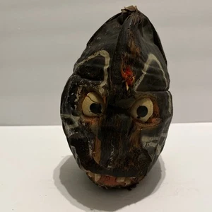 Vintage Phi Mu P-Nut  Hand Painted Coconut Sorority Fraternity - Picture 1 of 10