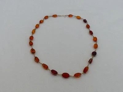 Collar vintage ámbar relleno de oro de 18" TB-8 Foto 1 de 4