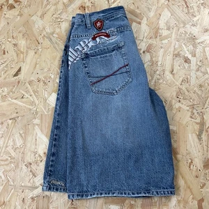 Pantalones Cortos Pesados ​​de Colección Años 2000 Billabong Azul Pierna Ancha Pantalones Cortos Largos W34 - Imagen 1 de 7