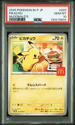 PSA 10 Pikachu 020/M-P McDonald's Happy Set Promo 2025 Pokemon Card Japanese - Image 1 of 3