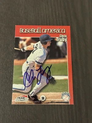 1999 Team Best Baseball America's Top Prospects #93 CHRIS TRUBY Auto HAND SIGNED - Image 1 of 2