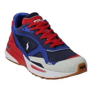 POLO RALPH LAUREN Men's Trackster 275 Sneaker Men’s 13D Navy Blue/Red/White - Picture 1 of 13