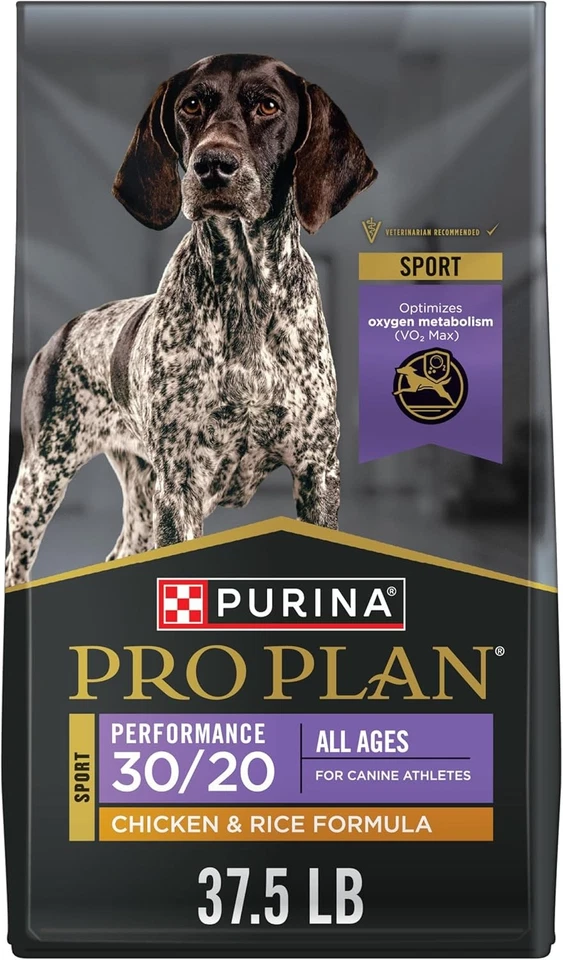 Comida para perros Purina Pro Plan alta en calorías, alta en proteínas 30/20 pollo y arroz 37,5 lb Foto 1 de 4