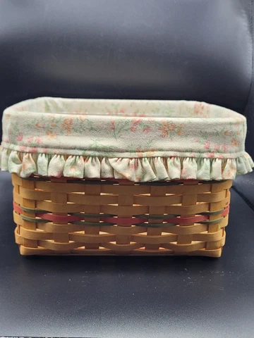 Longaberger 2002 Mother's Day Basket With Liner And Protective Sleeve - No Lid Cover
