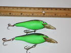 Lot of 2 Rebel Fastrac Shad Lures Collector Green