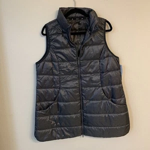 Mens Zelos Black/Gray Quilted Zipper Vest, 2XL 42” Chest, Length 32” NWT - Picture 1 of 5