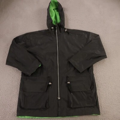 Chaqueta Wippette Mujer M Negro Verde Poliuretano Impermeable Abrigo de Lluvia Foto 1 de 4
