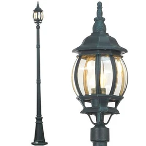 Lampione Vittoriano Classico da Giardino Lampada Esterno Alluminio 202 cm Bronzo - Foto 1 di 5