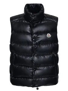 MONCLER Tibb $1130 Men's Black Down Vest New - Picture 1 of 4