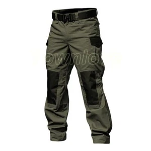 Men Military Tactical Cargo Pants Army Green Combat Trousers Multi Pocket - Picture 1 of 16