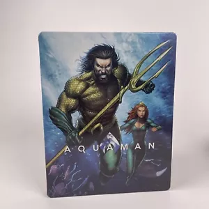Aquaman (2018 Warner Bros) 2 Disc Blu Ray Steelbook - Imagen 1 de 4