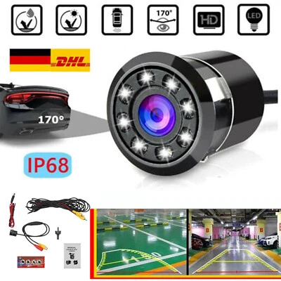 170° HD Rückfahrkamera Einparkhilfe Kamera Nachtsicht Mini Auto/KFZ Wasserdicht - Bild 1 von 4