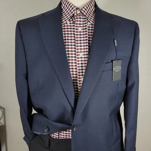 Pronto Uomo Platinum Men's Sport Coat Suit Jacket Two Button Navy Wool 42R NEW - Picture 1 of 14