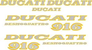 DUCATI 916 Decal Kit Gold and Silver - Picture 1 of 1