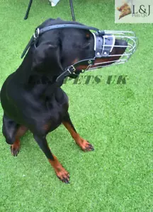 Neu Stark Metall Draht Korb Hund Maulkorb Für Dobermann, Malinois Und Andere - Bild 1 von 15